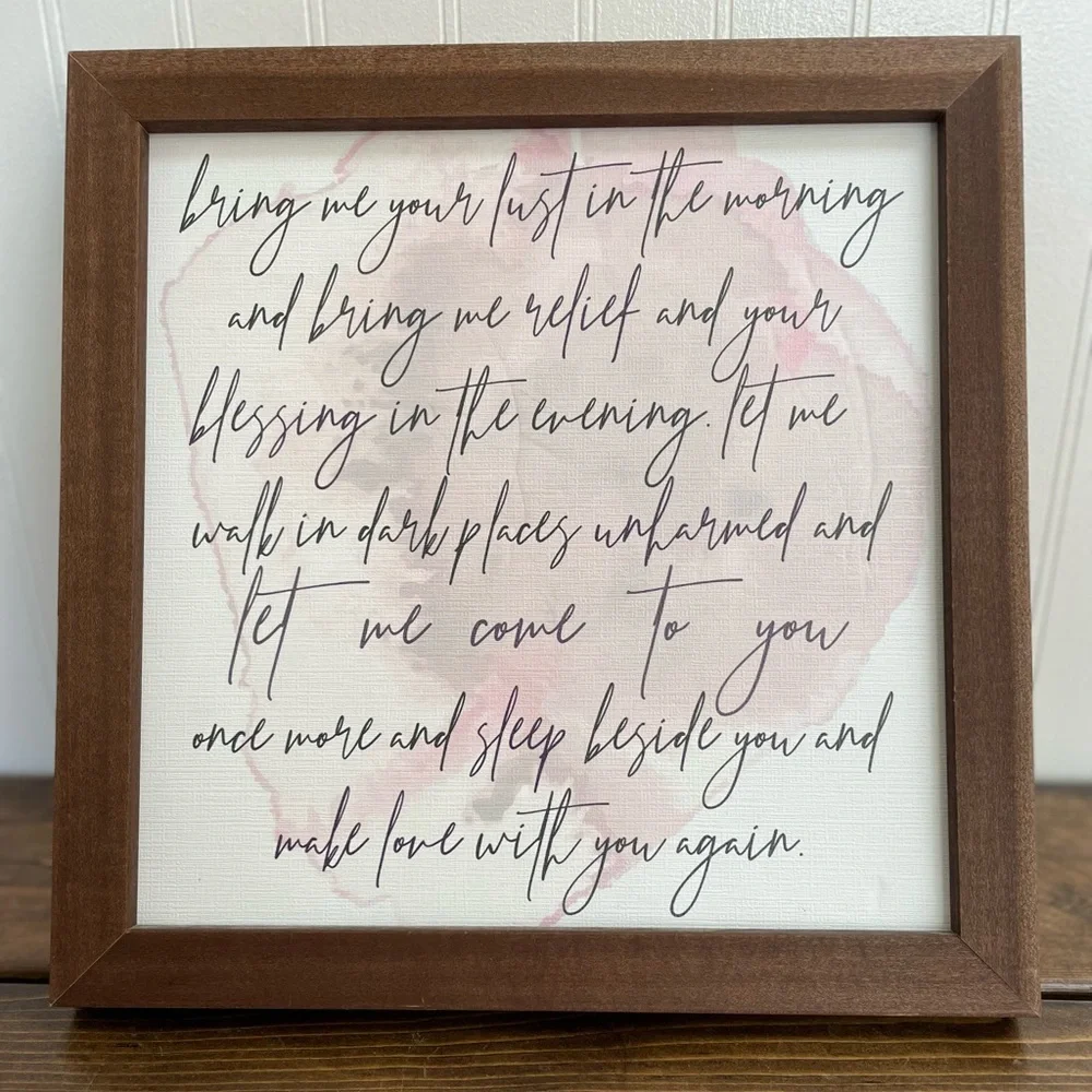 SMALLWOOD Home Custom Printed Framed Wall Art American Gods Quote 13”x13”x1.5”